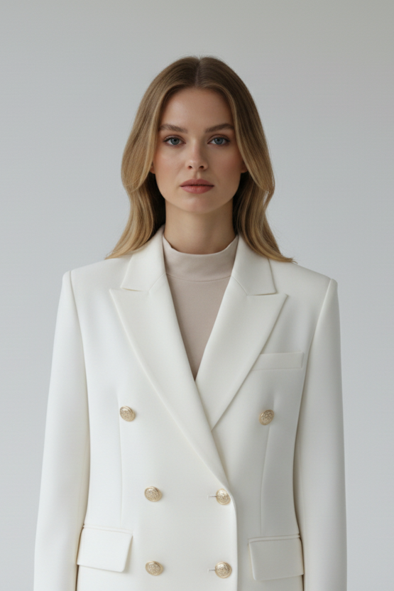 Golden Button Elegance Suit