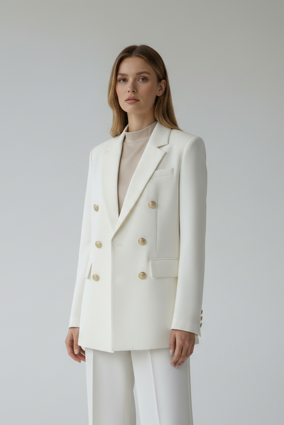 Golden Button Elegance Suit